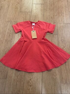 Girls' Red Twirl Dress - Classic Short Sleeve